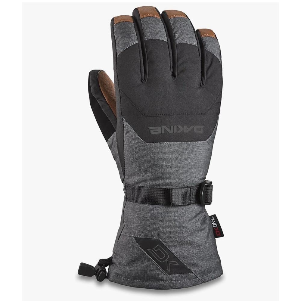Dakine Leather Scout Gloves Mens Small Carbon Waterproof Ski Snow Brand New